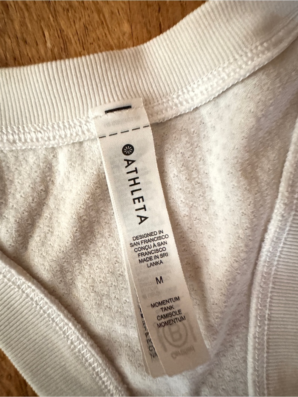 Athleta White Racerback Performance Tank, M - Picture 2 of 3